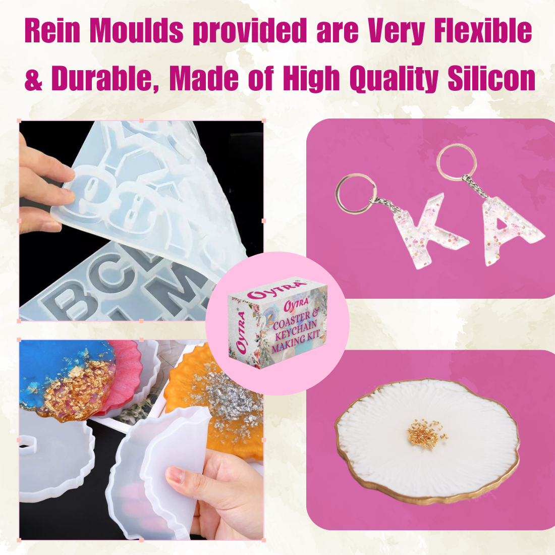 Resin Art Coaster & Keychain Making Kit