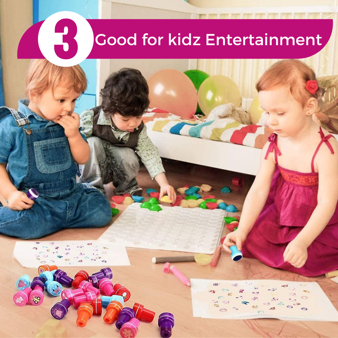 10 Piece Number Stamps for Kids & Students