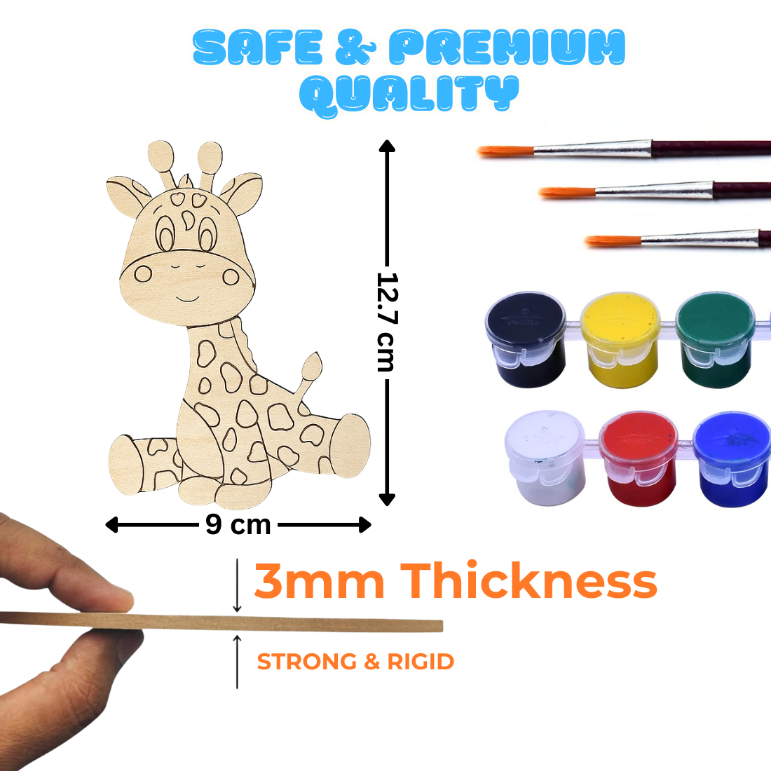 DIY MDF Giraffe Painting Kit for Kids