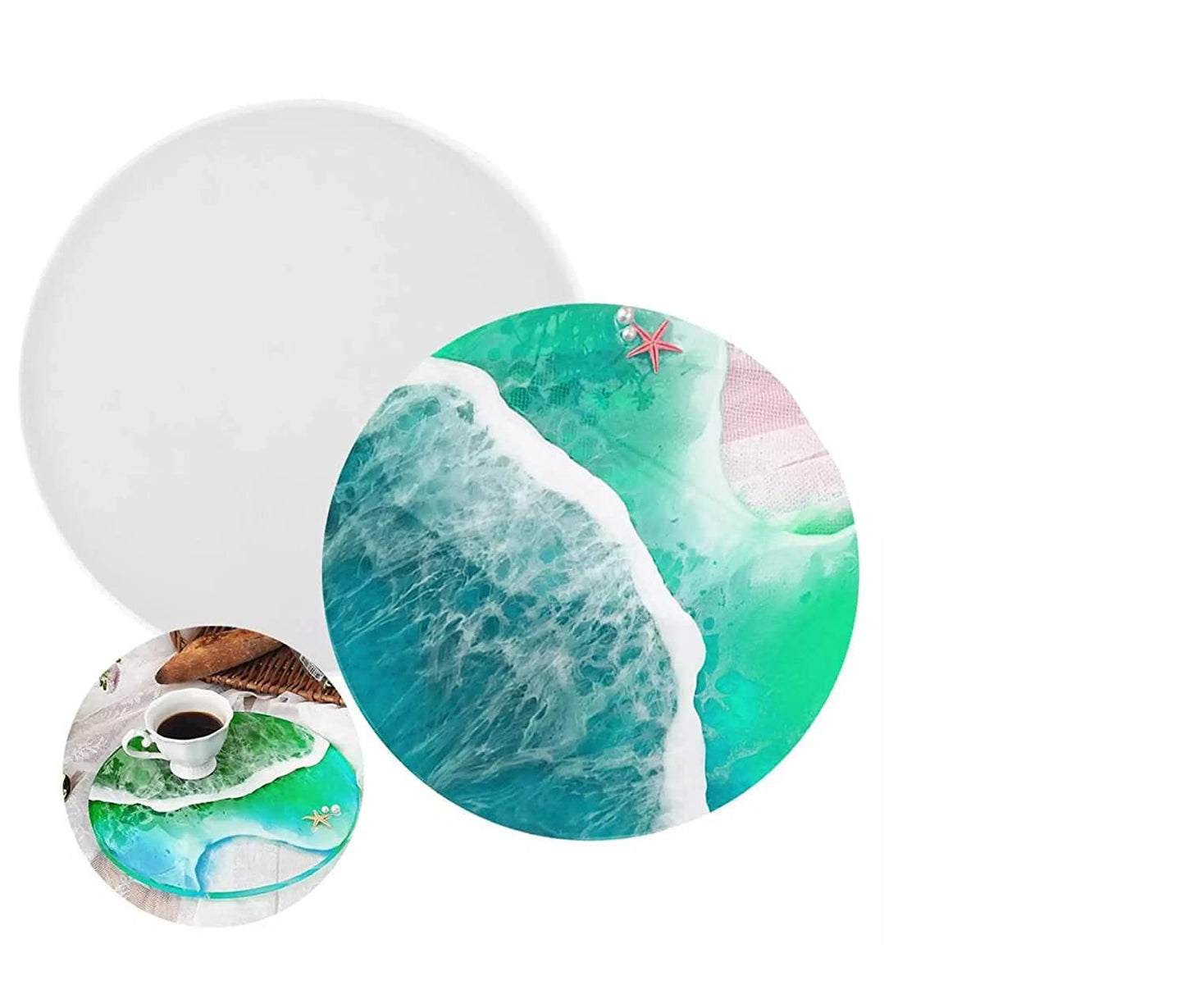 Round Coaster Resin Art Mould 8 Inch