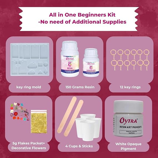 Resin Art Pendant Keychain Making  Kit