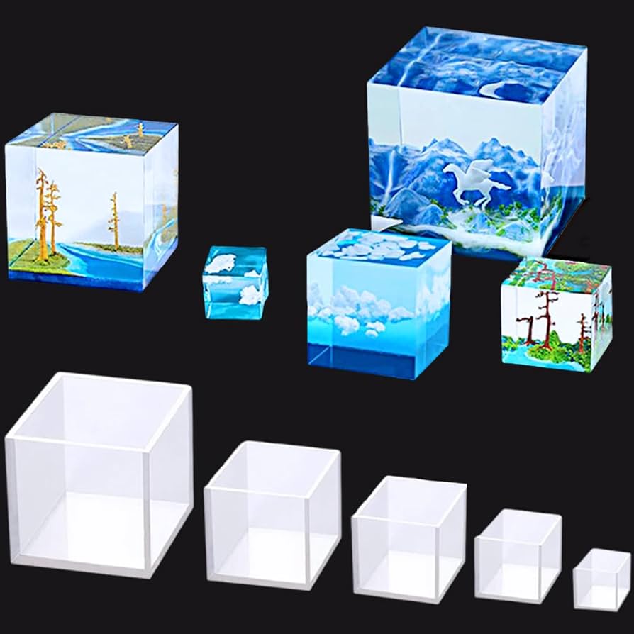 5pcs Cube Silicone Mould Set