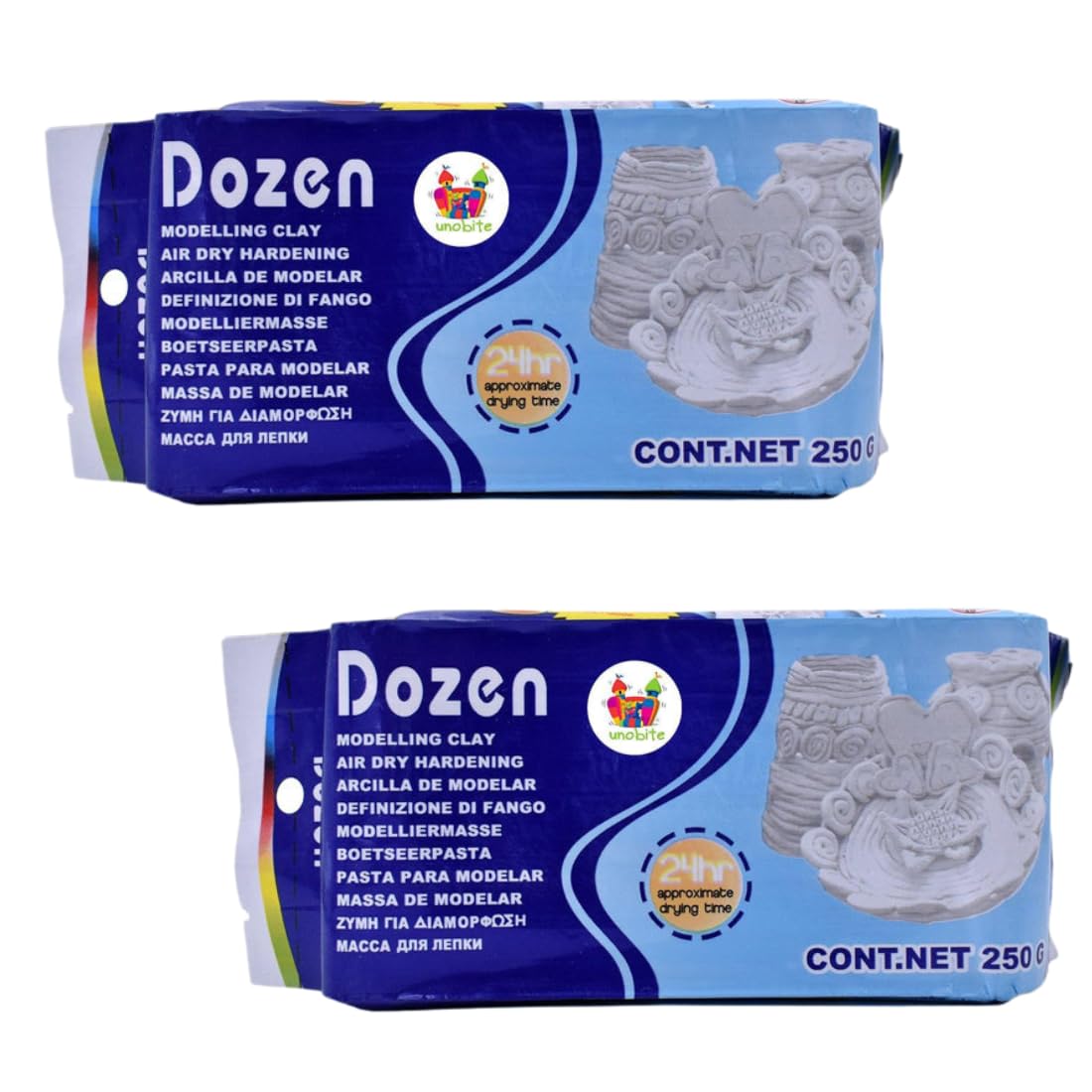 Oytra Dozen 500 Gm White Air Hardening Clay for Sculpting