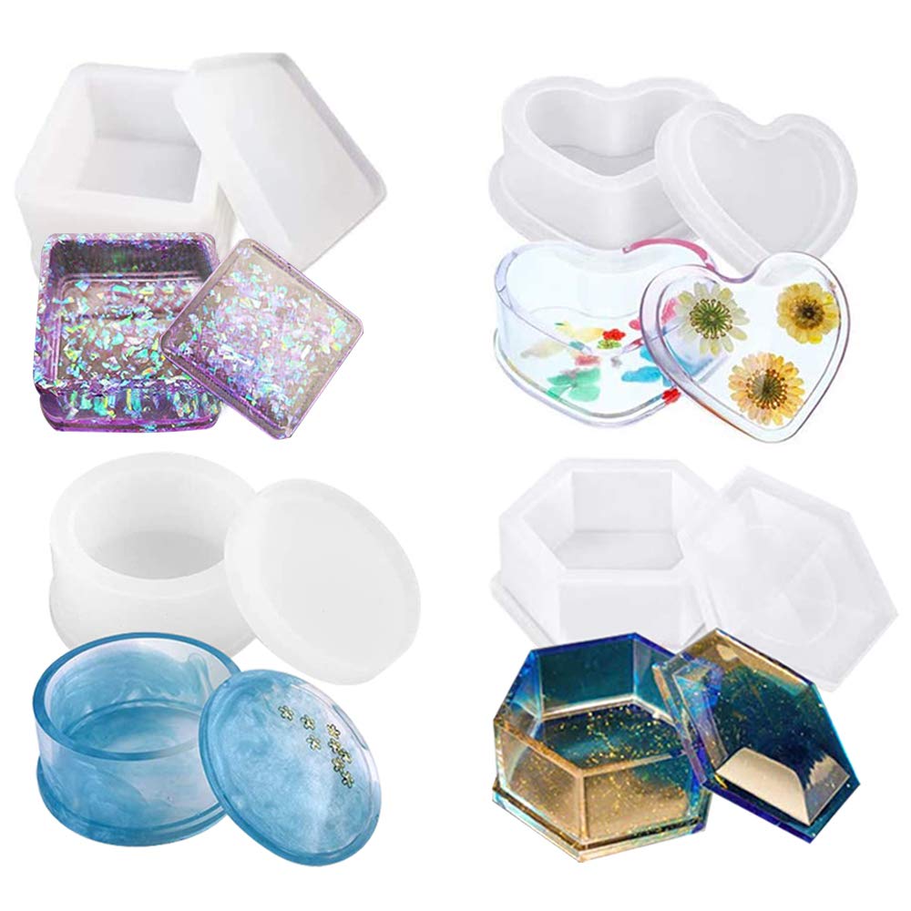 4 Pcs Gift Box Set Resin Mould SRN44