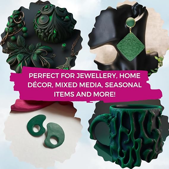 57g Dark Green Polymer Clay for Jewelry