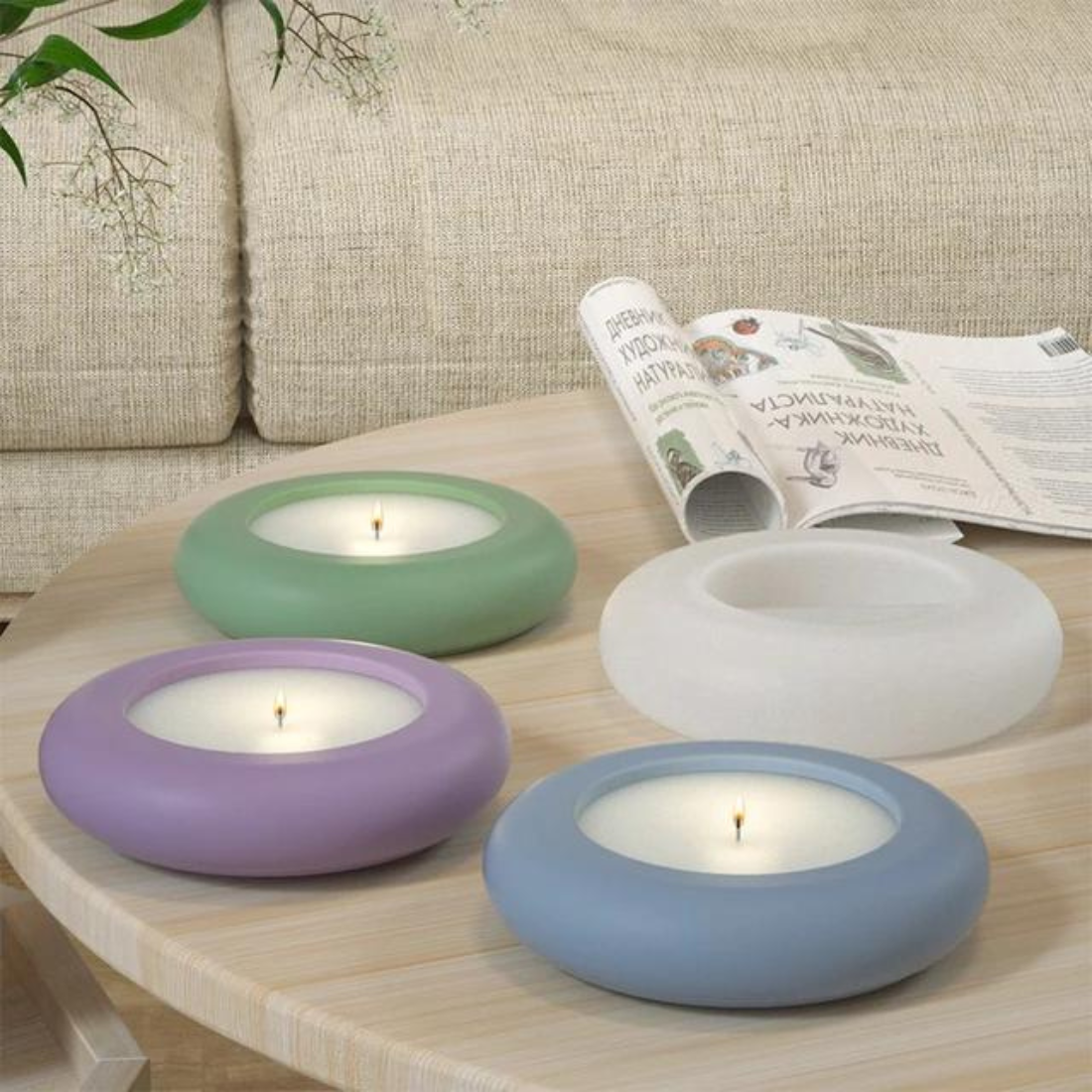 DIY Round Tealight Candle Holder Resin Mould