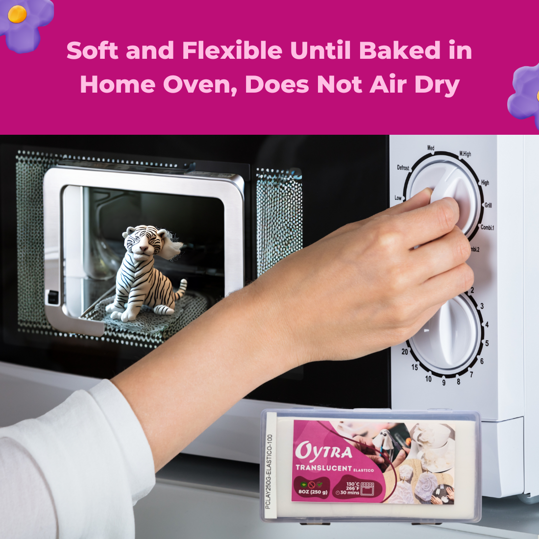 250g Translucent Polymer Oven Bake Clay Elastico Series