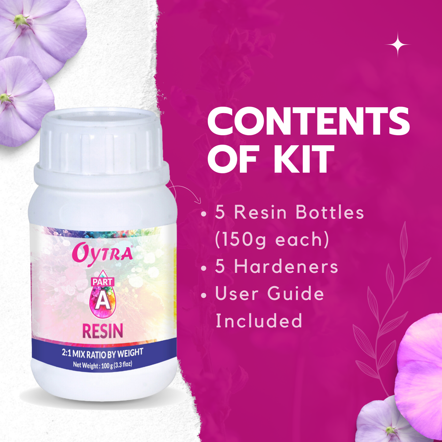 5 x 150 Grams Art Resin Kit