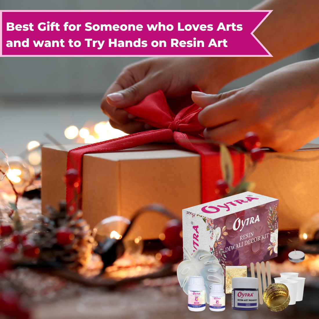 Resin Art Diwali Leaf Decor Making Kit