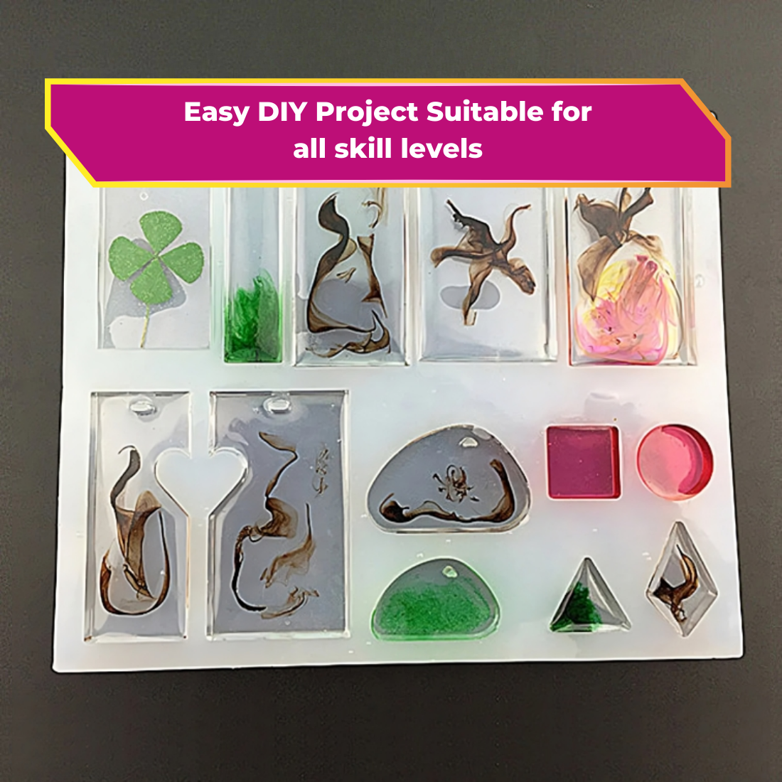 Resin Art Keychain Making Kit
