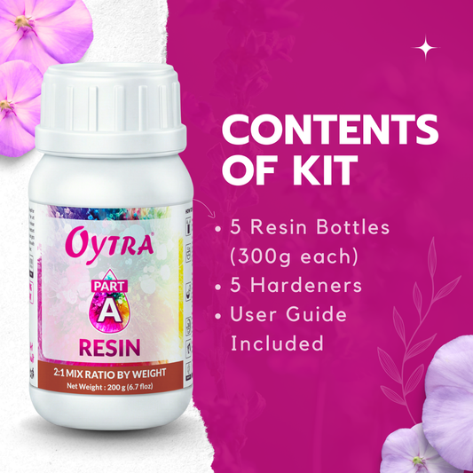 5 x 300 Grams 2:1 Art Resin Kit