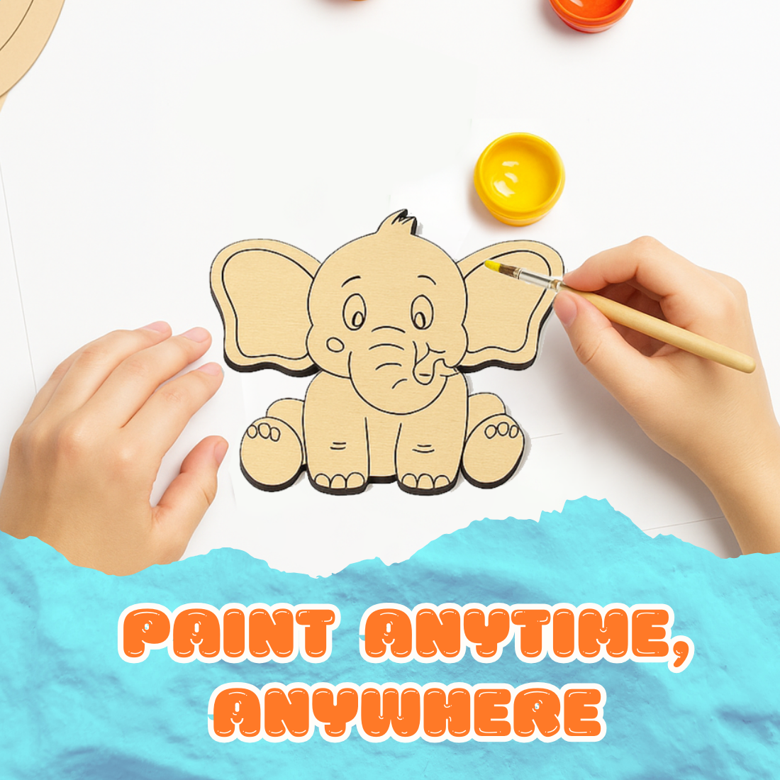 DIY MDF Elephant Painting Kit for Kids