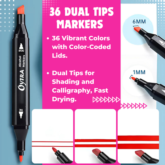 Alcohol Sketch Pen Markers (36 Colors)