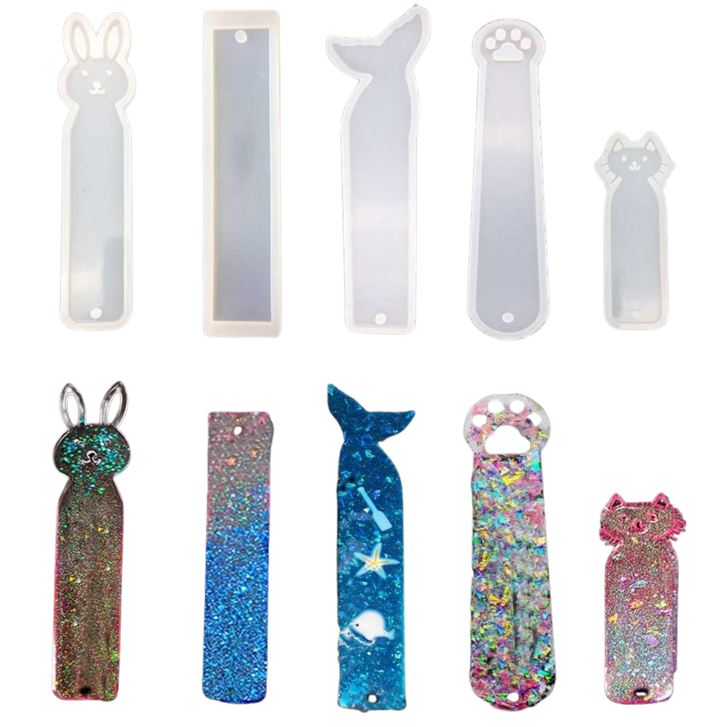 5 Pcs Bookmark Resin Mould