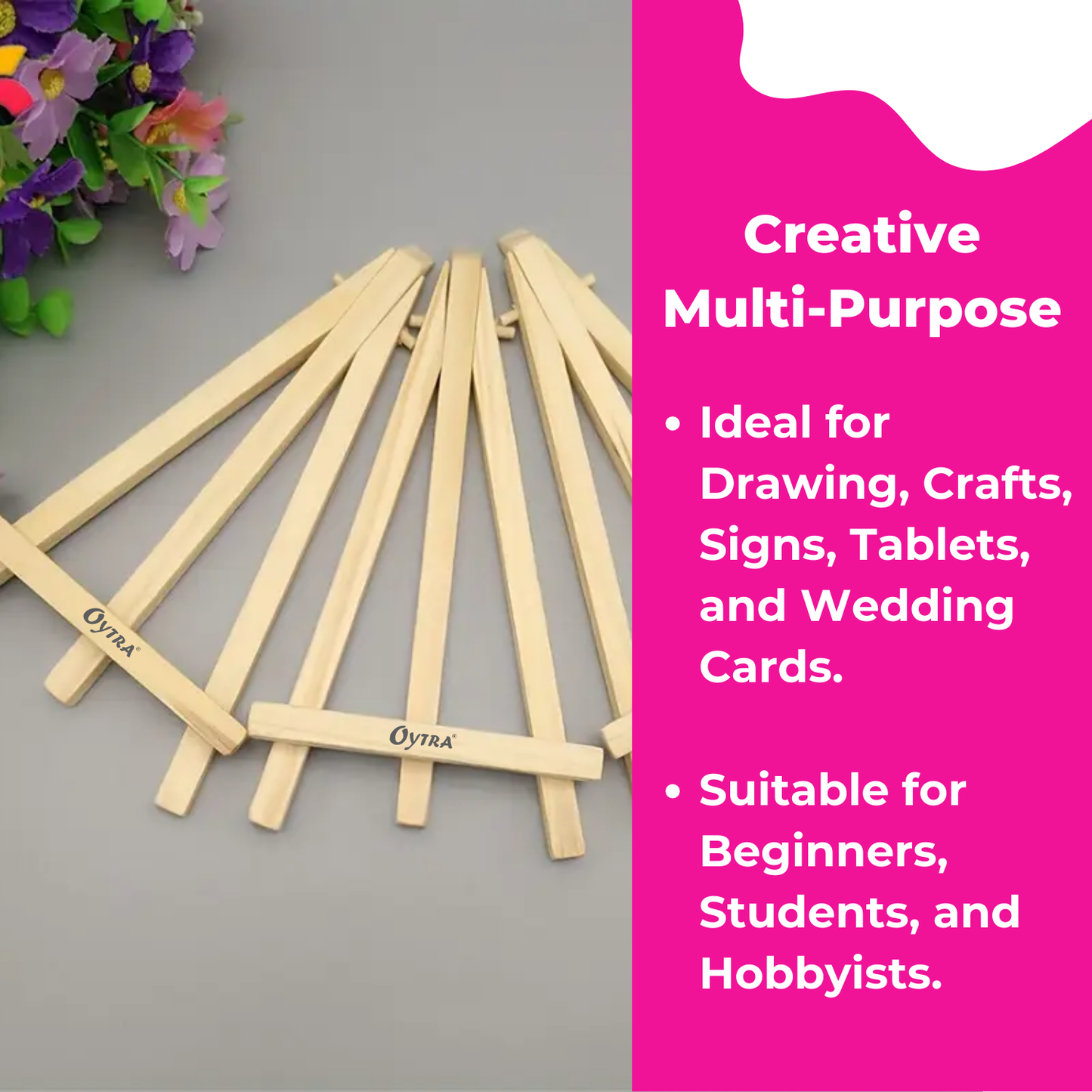 4 Inch Mini Wooden Easel Stand Set of 12