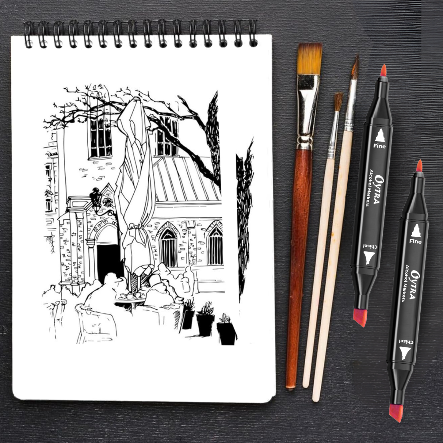 Alcohol Markers 36 Shades & A5 Size Drawing Pad