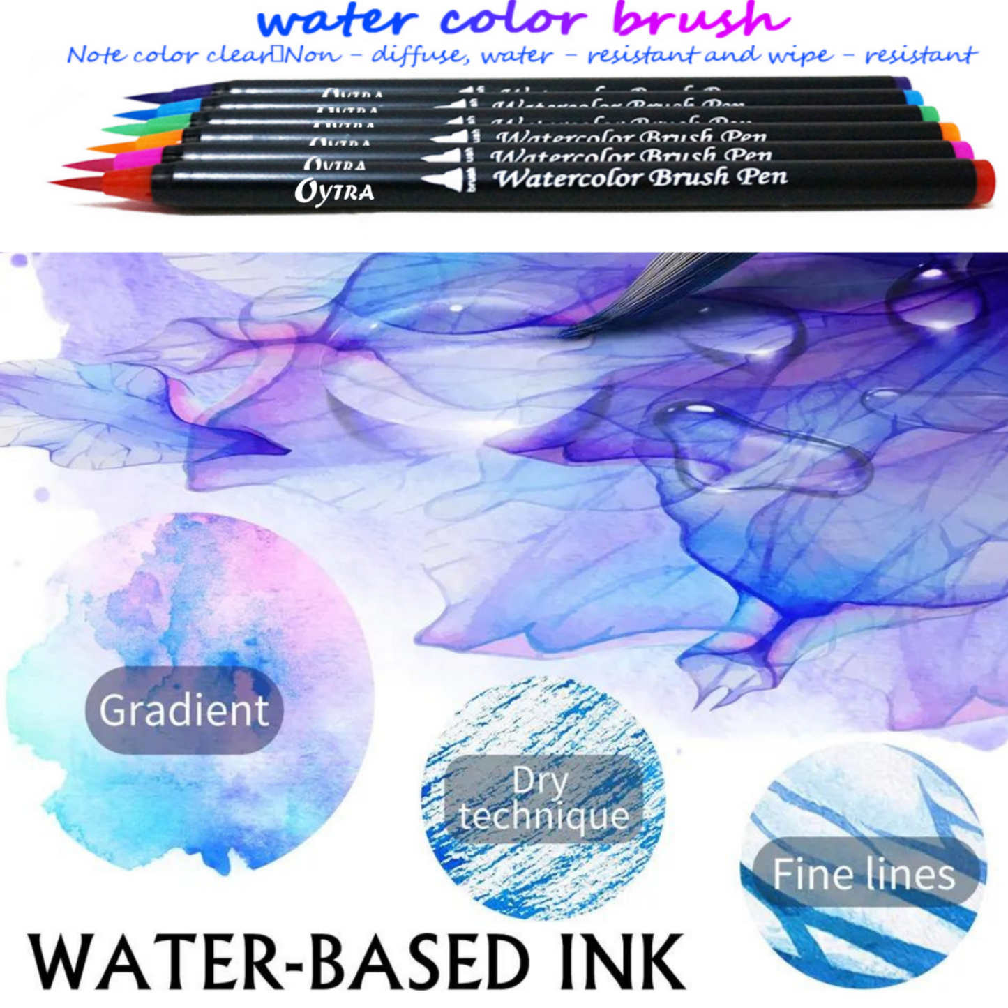 Brush Pen Set 10 Colors Painting Sketch Pens