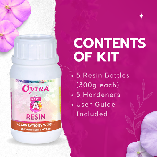 5 x 300 Grams 2:1 Art Resin Kit