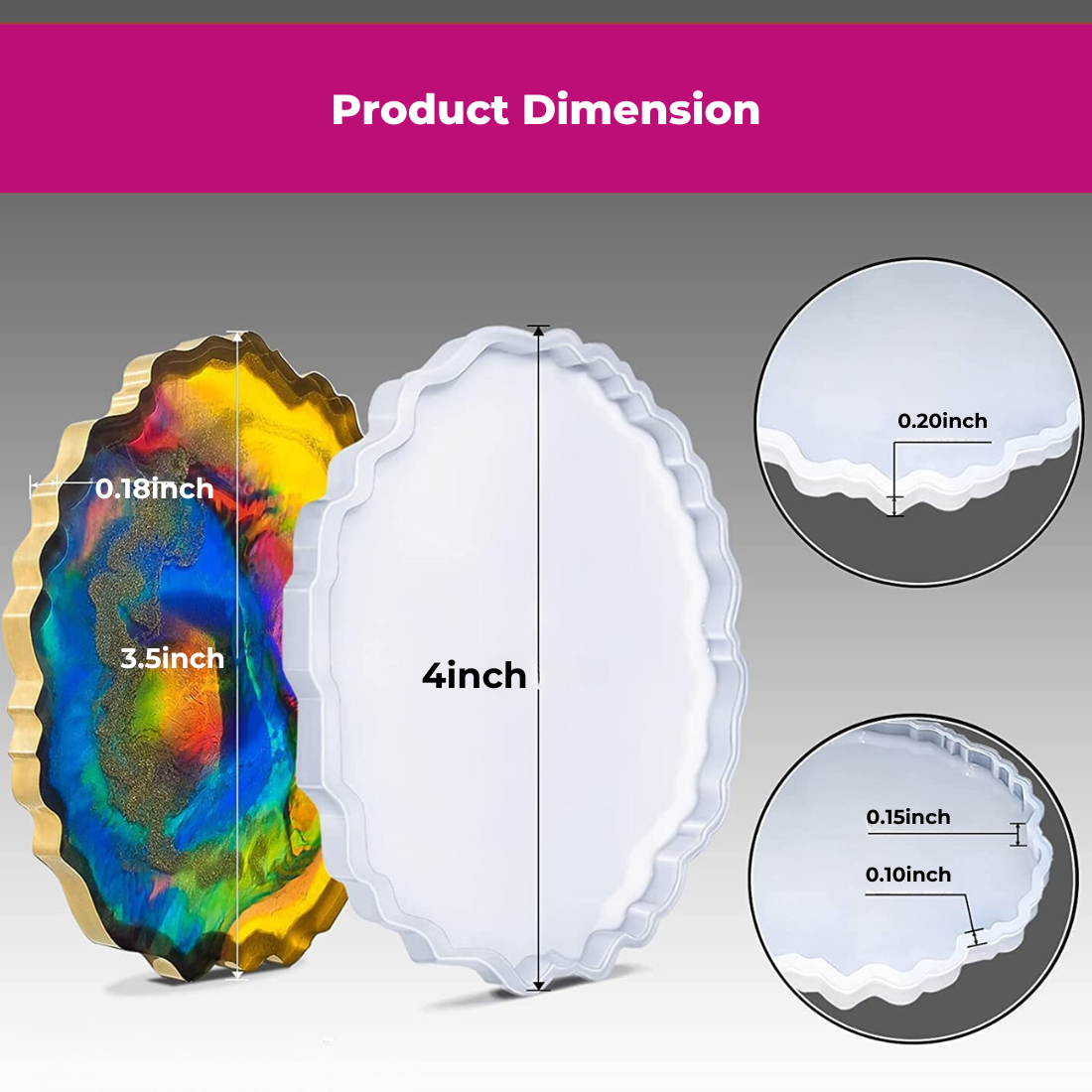 Resin Art Agate Coaster Making Kit