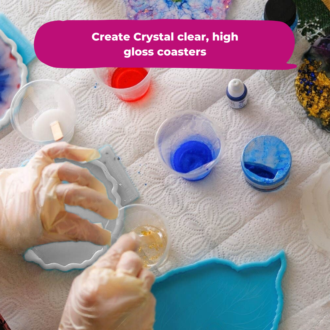 Resin Art Coaster Making Kit