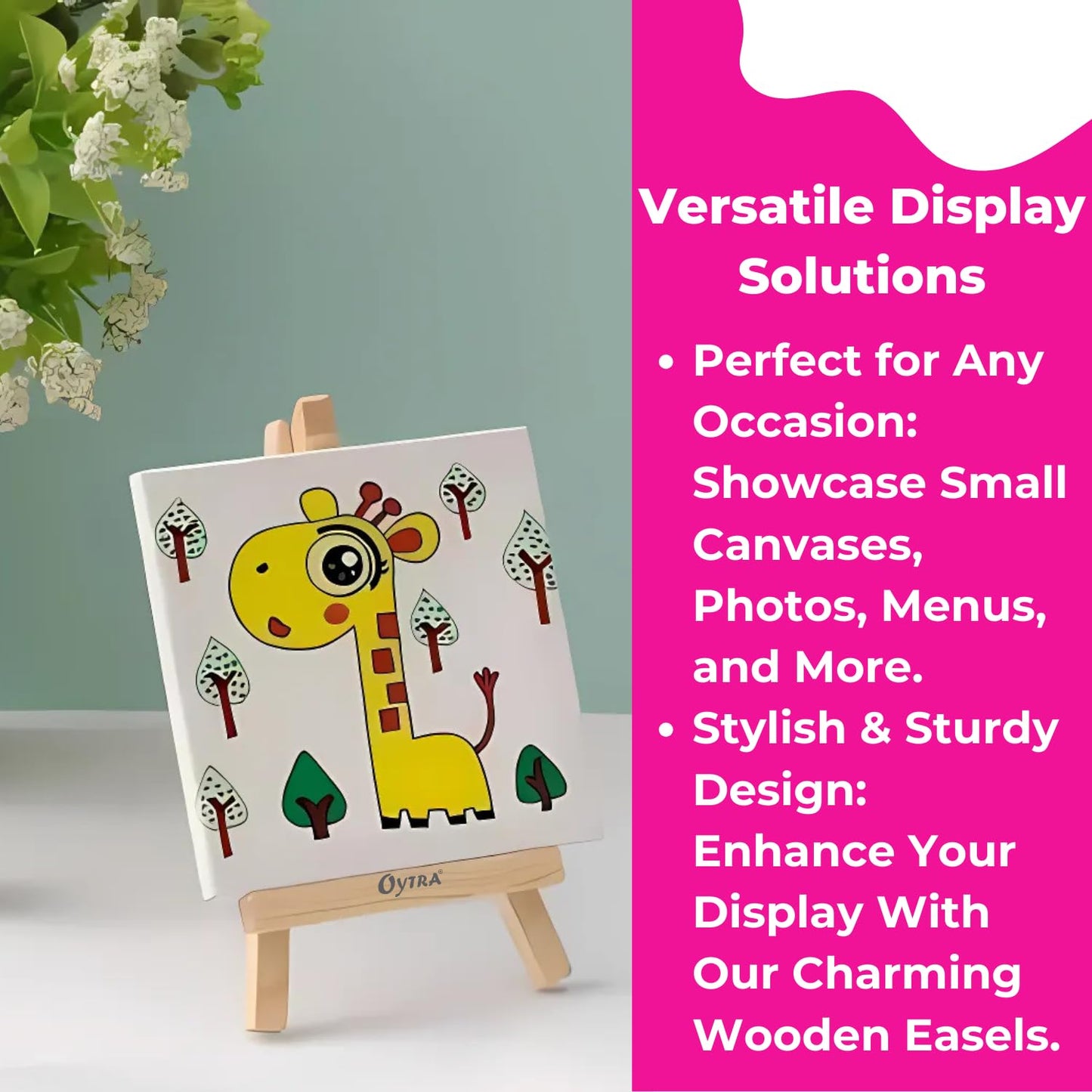 4 Inch Mini Wooden Easel Stand Set of 12