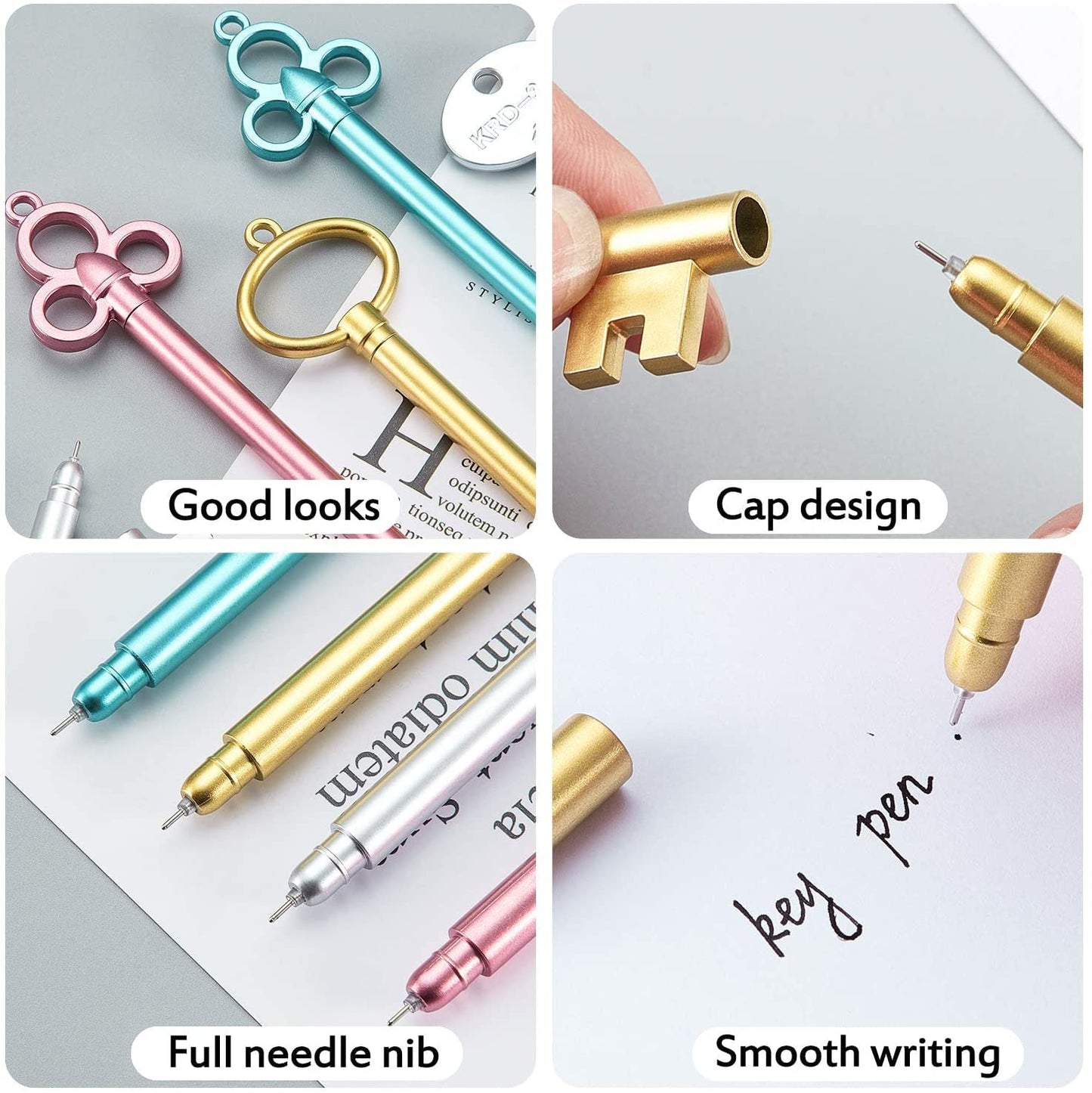 Key Gel Pens Fancy 12 Pcs/Set