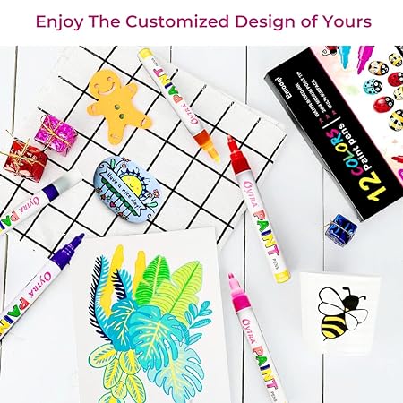 Oytra Permanent Paint Marker Set - Black, White & Gold
