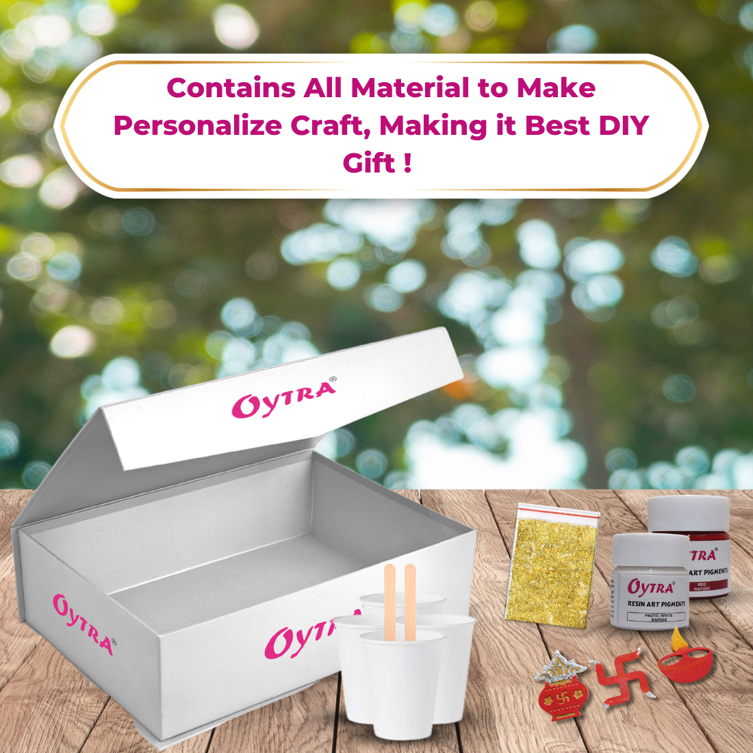 Resin Art Kit for Kalash Swastik Diya Making DIY Set Combo