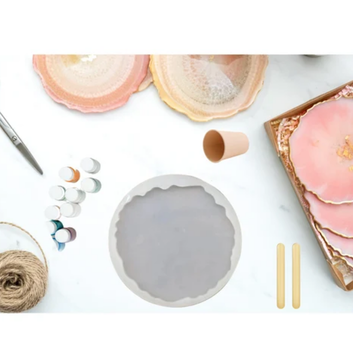 3" Agate Round  Silicone Resin Mold Art and Crafts