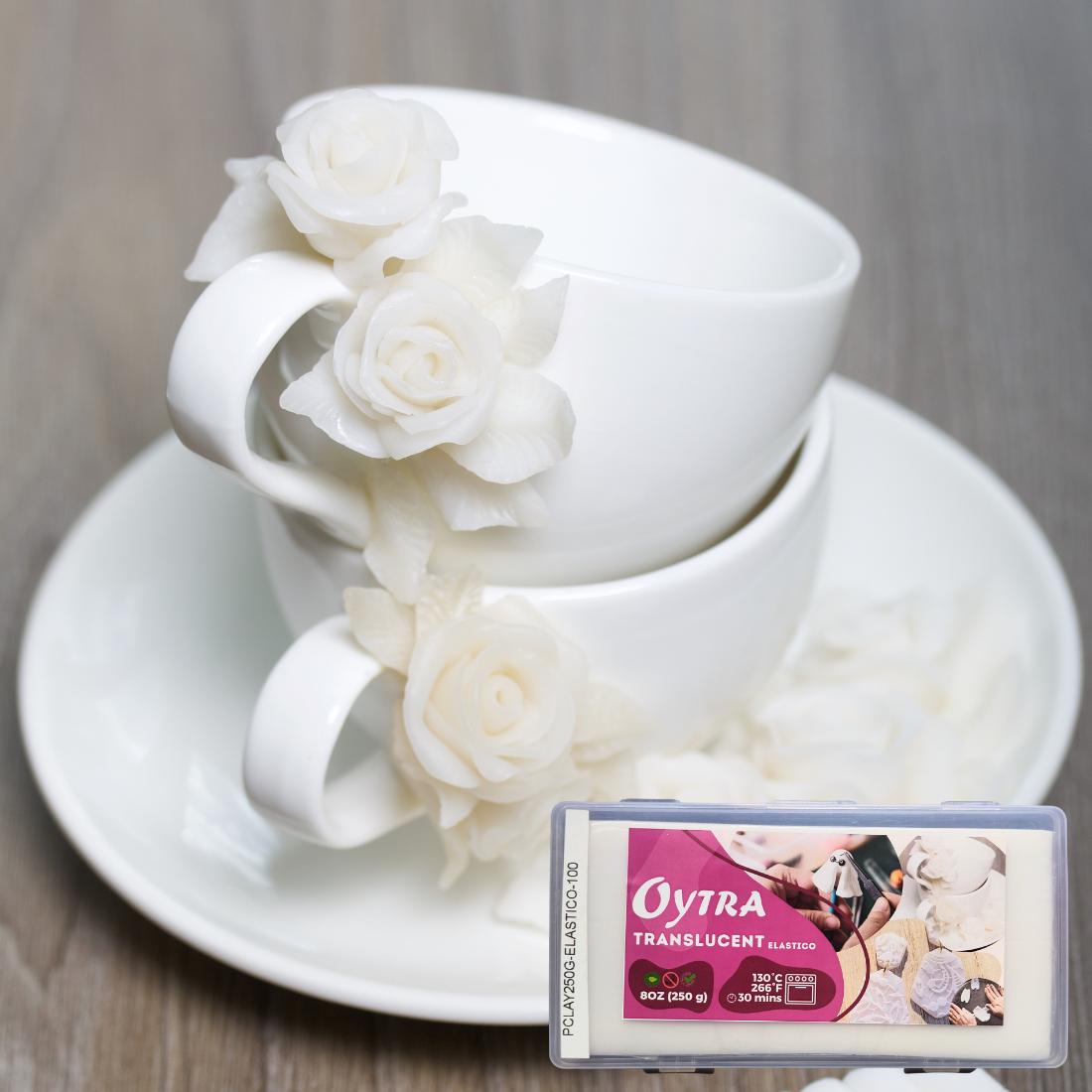 250g Translucent Polymer Oven Bake Clay Elastico Series