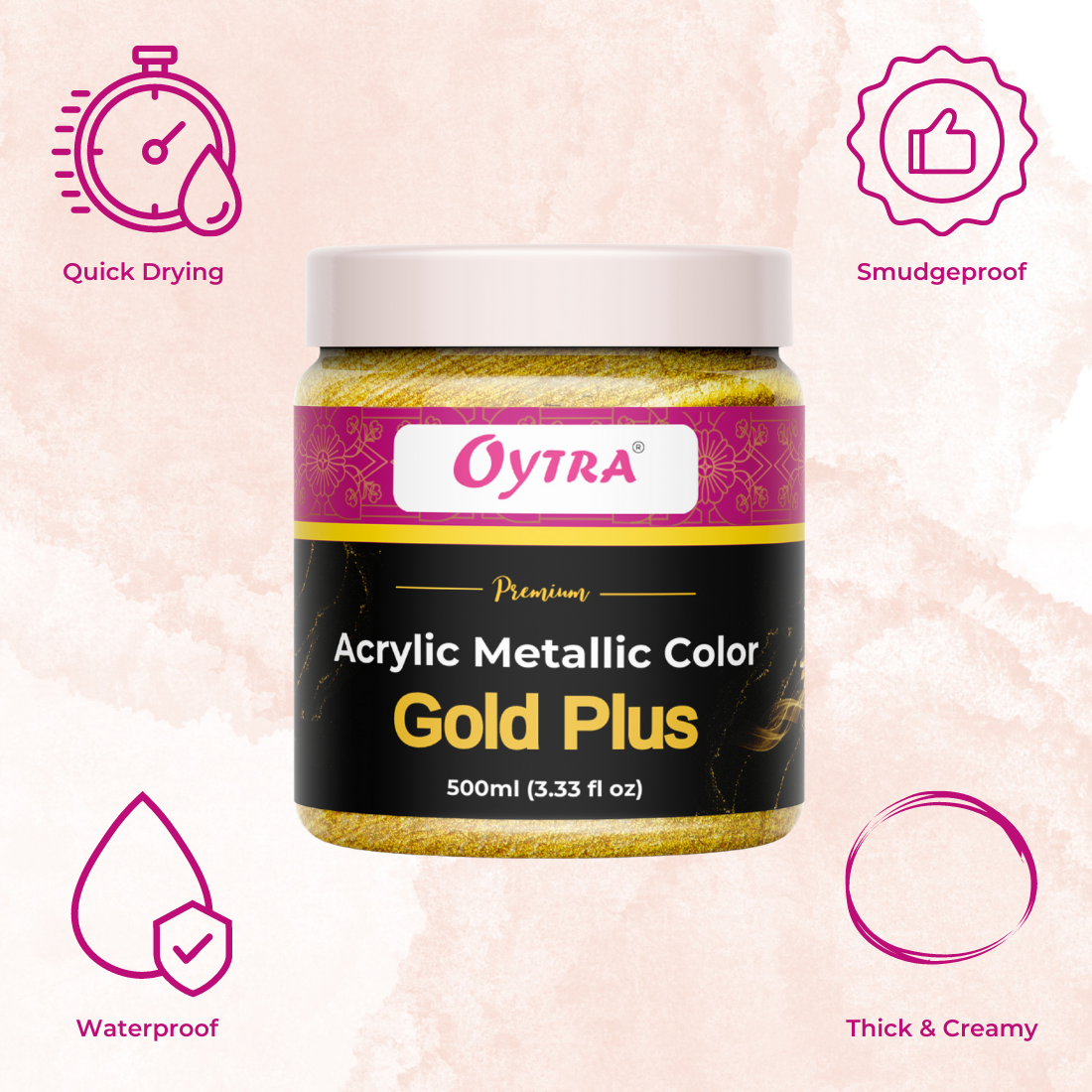 500 ml Gold Metallic Acrylic Color Paint