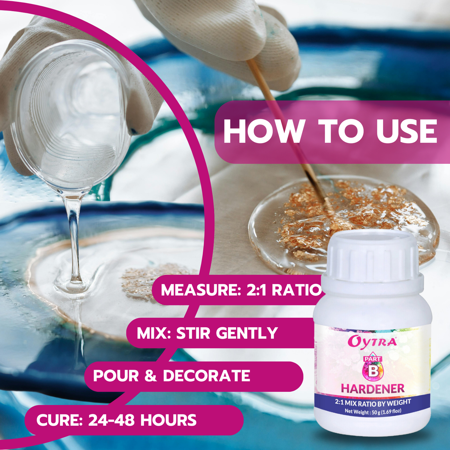 5 x 150 Grams Art Resin Kit