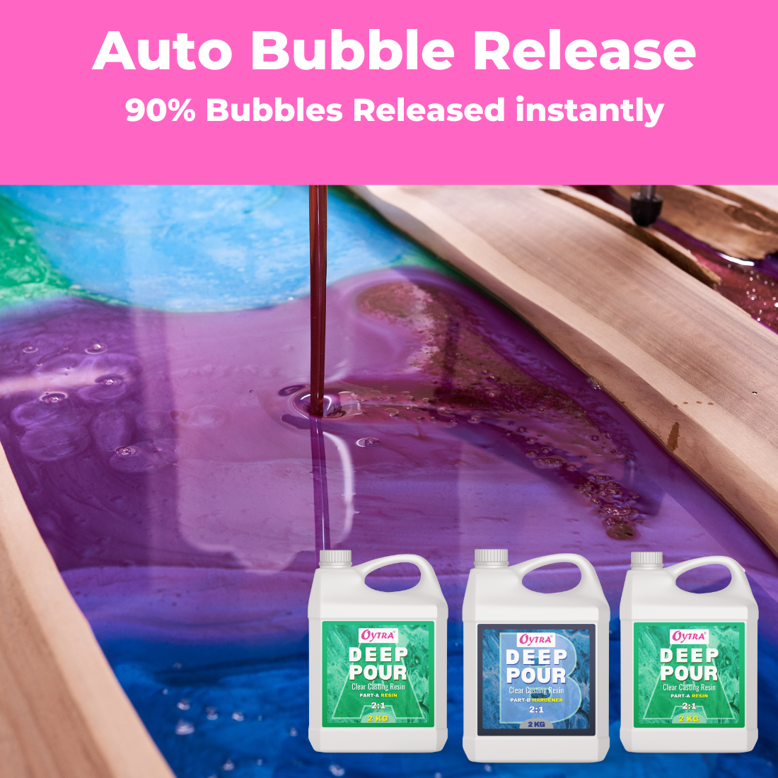 6KG 2:1 Deep Casting Resin for River Table Making