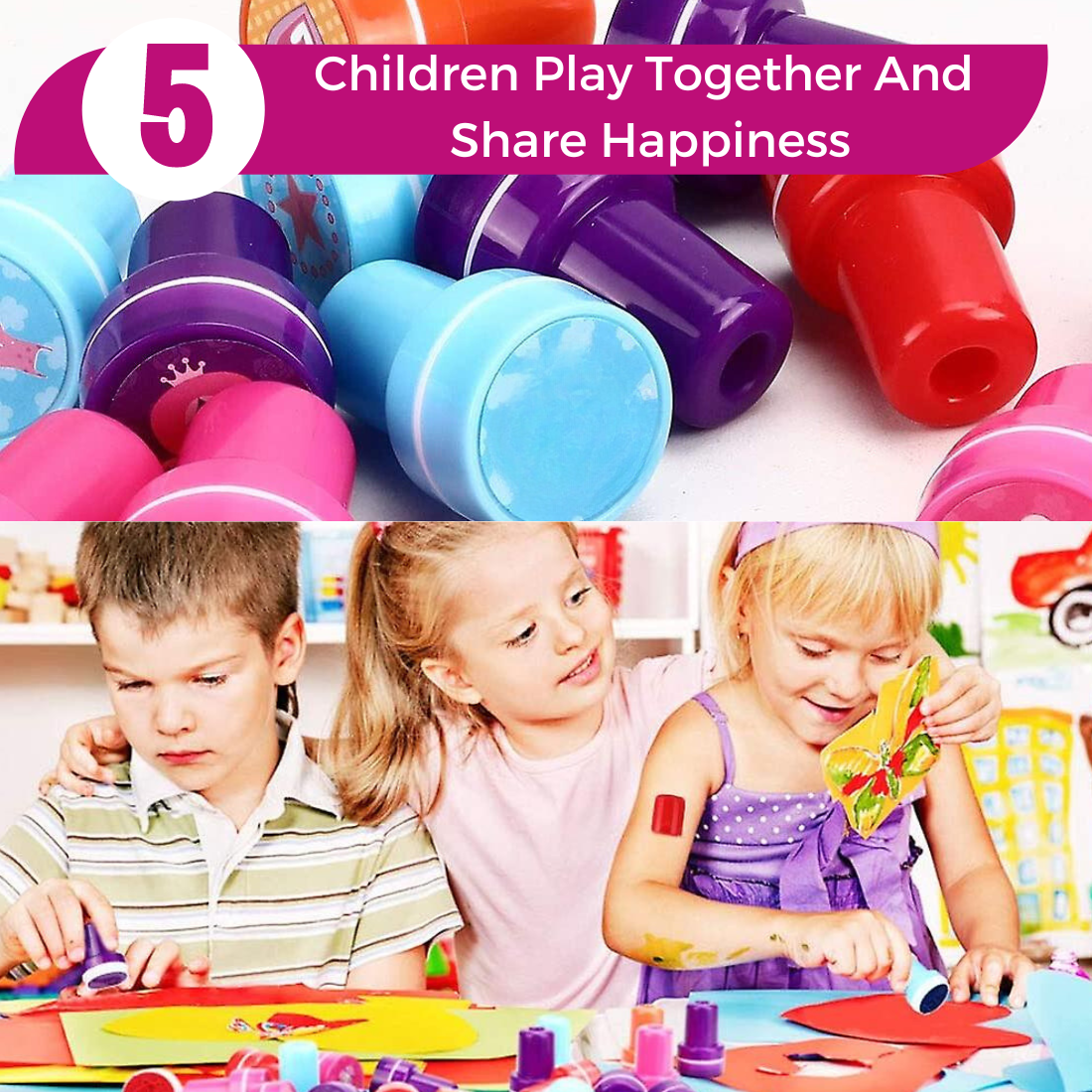 10 Piece Number Stamps for Kids & Students