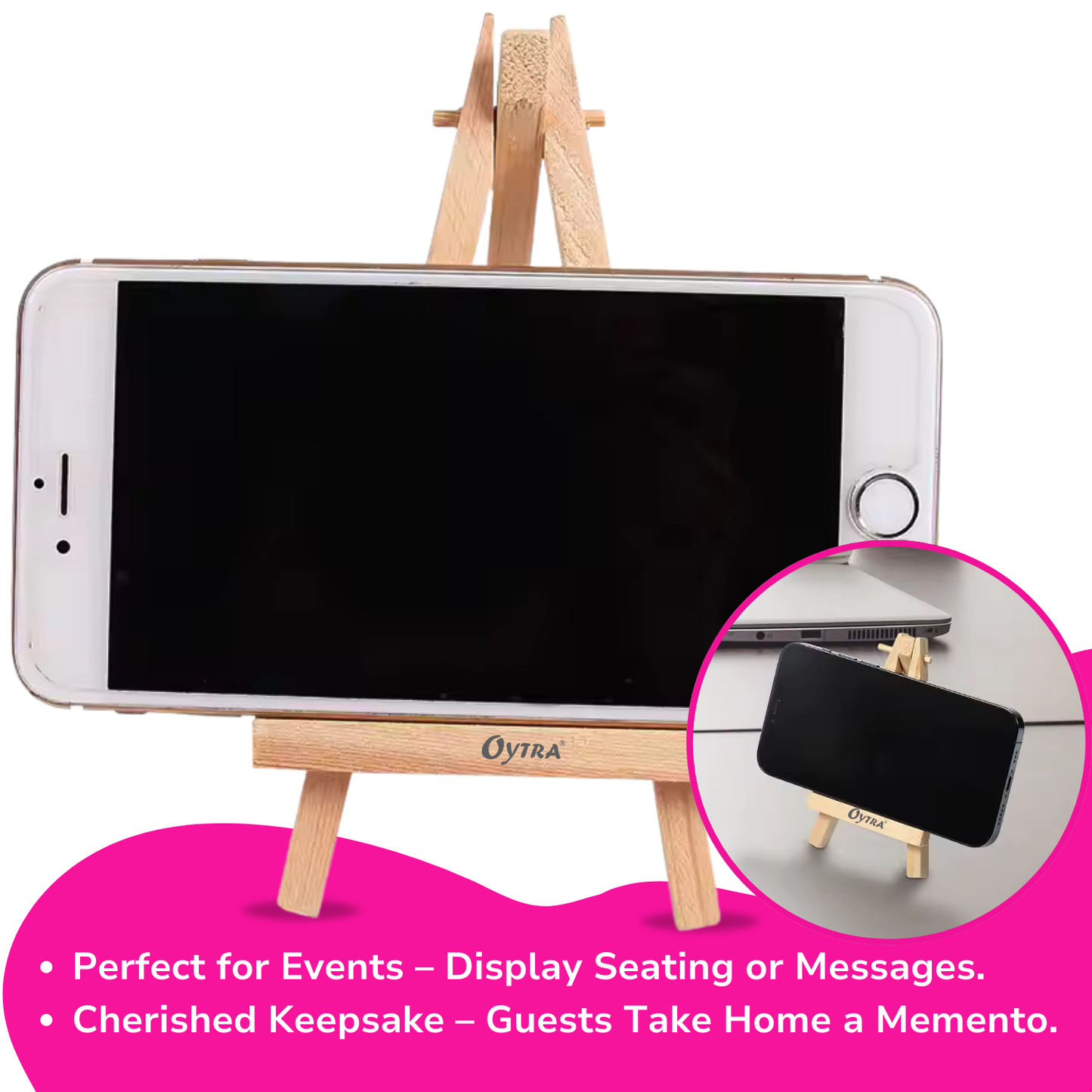 4 Inch Mini Wooden Easel Stand Set of 12