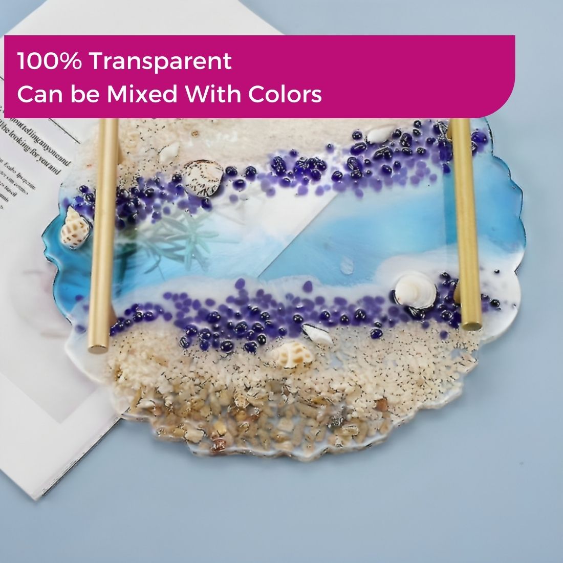 Art Resin Kit & Agate Mould Combo for Coaster Making (RESINKIT-07)