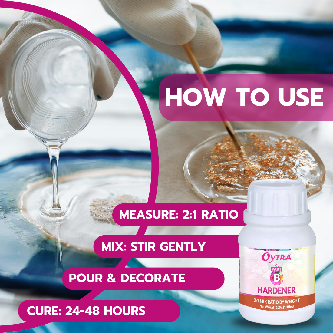 5 x 300 Grams 2:1 Art Resin Kit