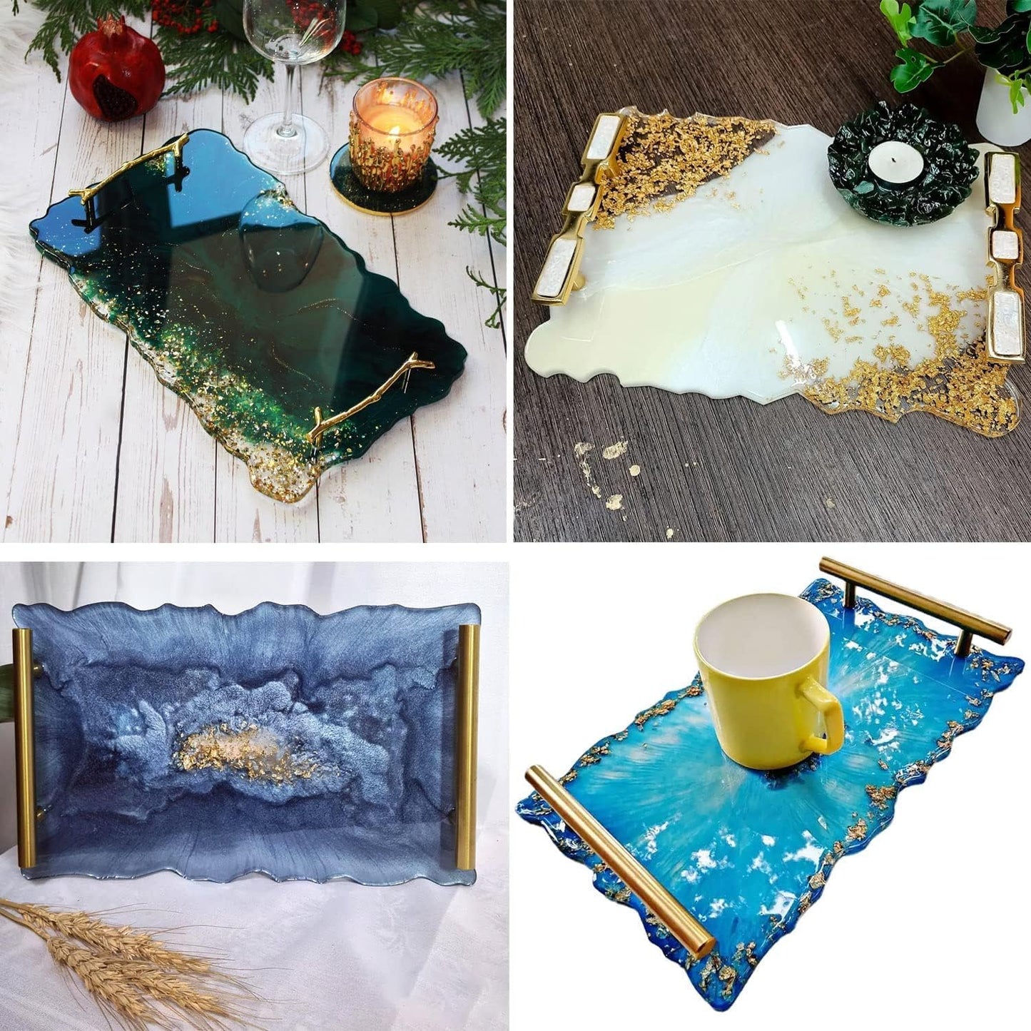 Resin Tray Mould 9x12 Inch with Metal Handle