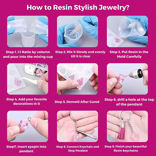 Resin Art Mould 13 Cavity for Pendant Jewellery