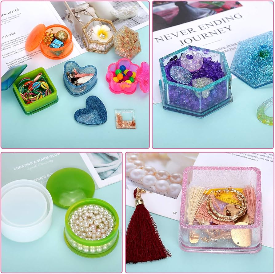4 Pcs Gift Box Set Resin Mould SRN44