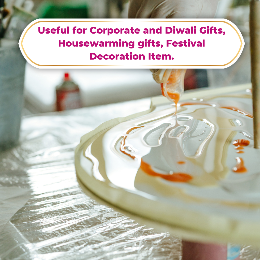 Resin Art Kit for Kalash Swastik Diya Making DIY Set Combo