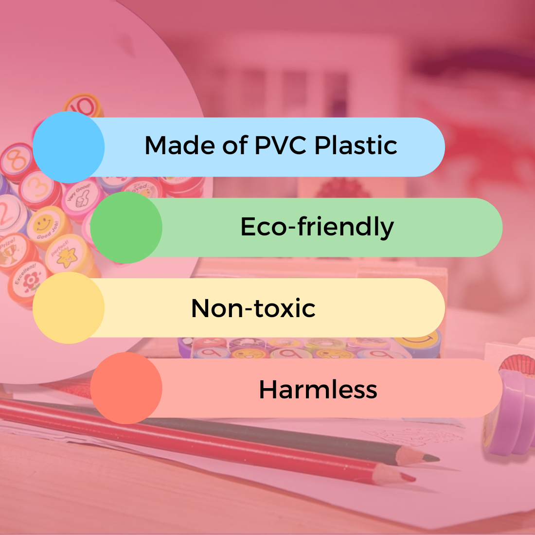 10 Piece Number Stamps for Kids & Students