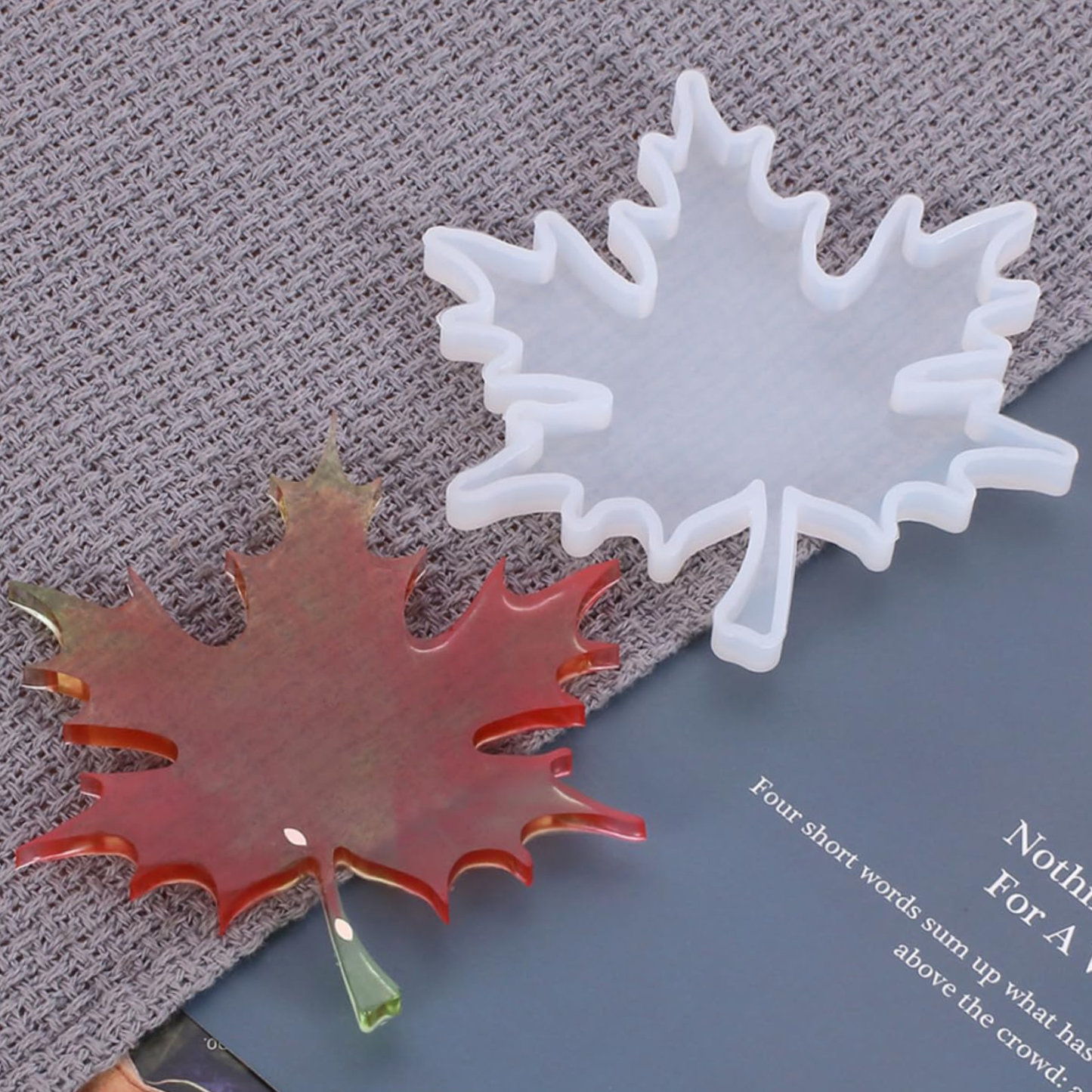 Leaf Zig-Zag Coaster 4" Silicone Resin Mould