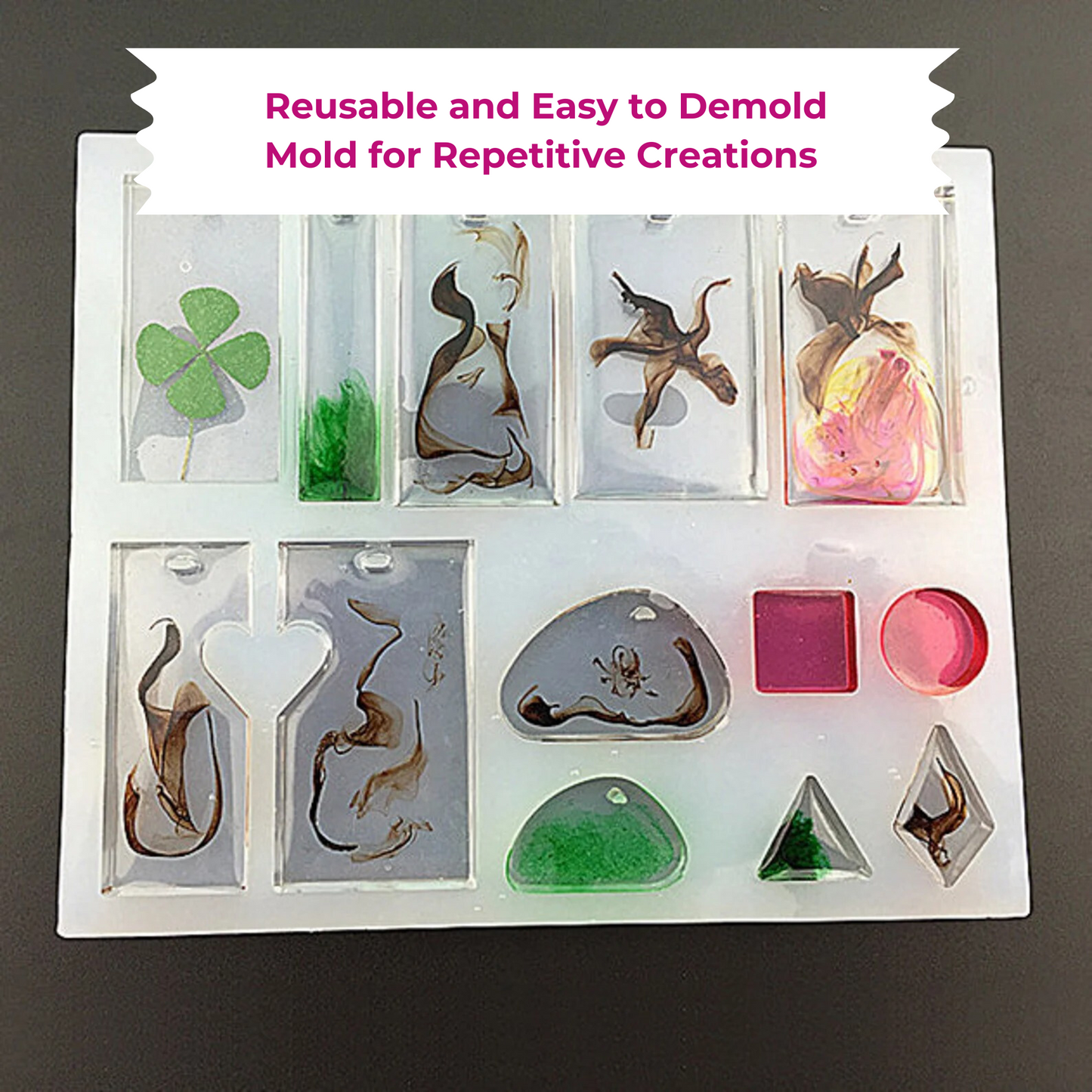 Resin Art Pendant Keychain Making Kit