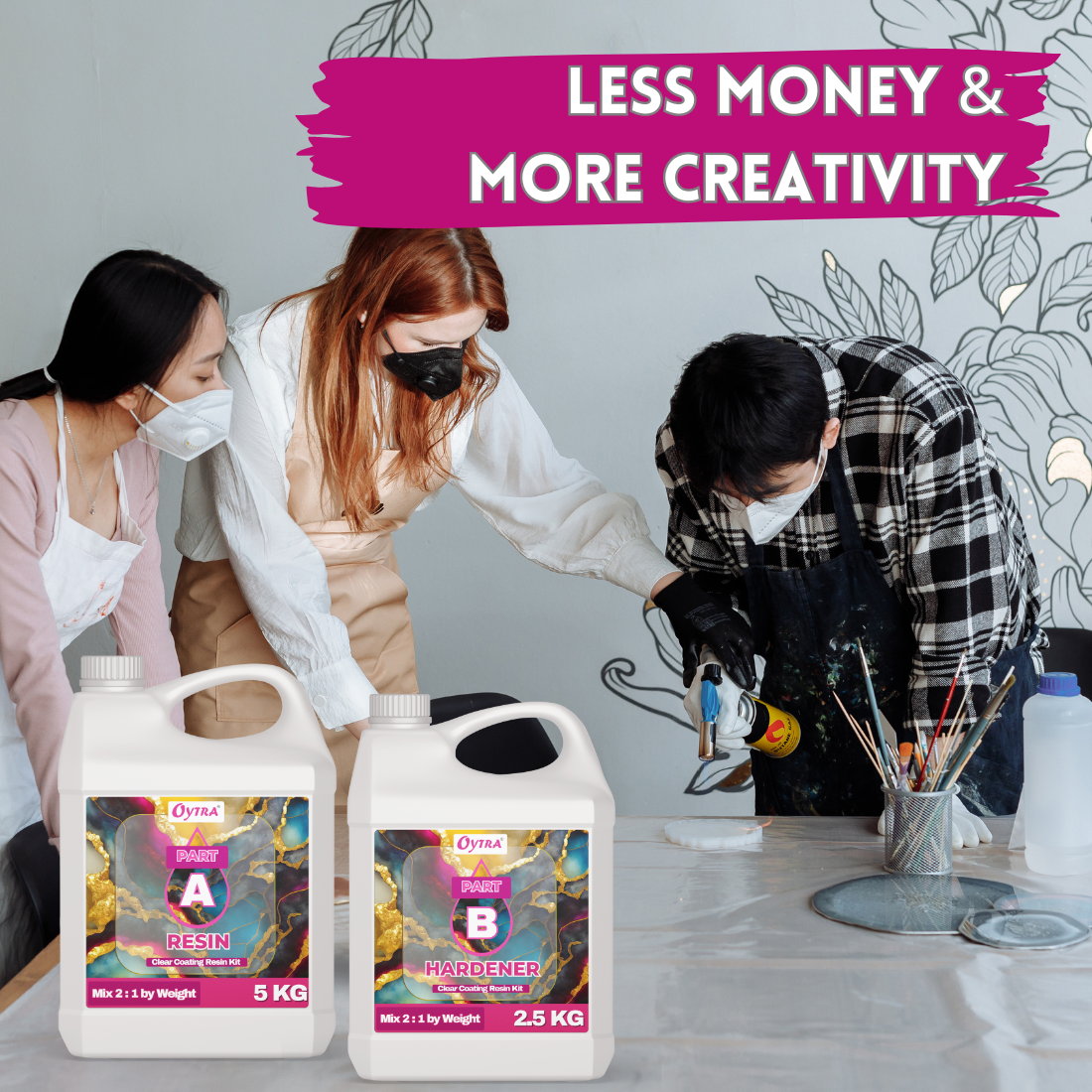 7.5 Kgs Resin Art Kit with Hardener 2:1 Ratio