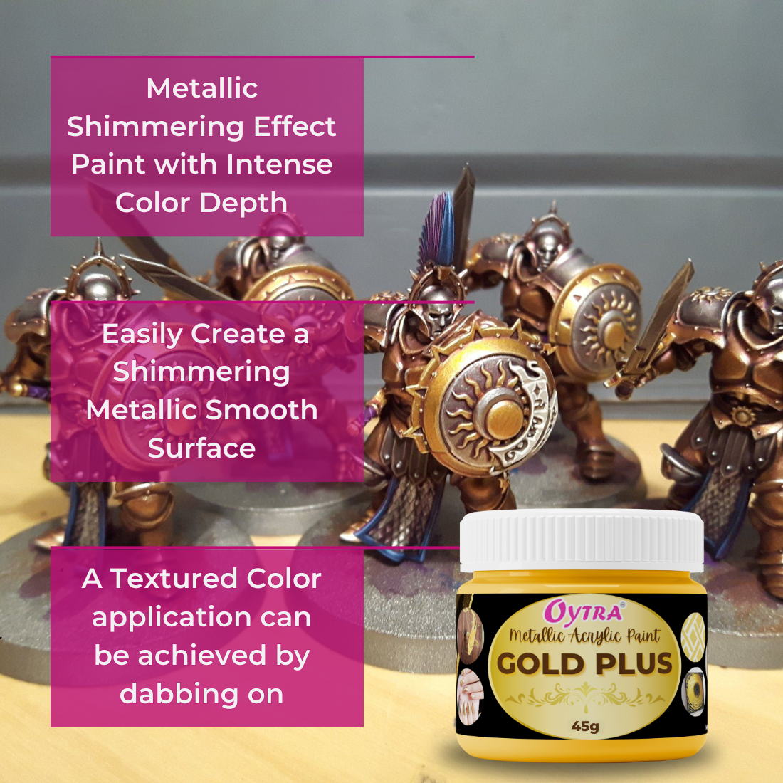 45 ml Gold Metallic Acrylic Color Paint