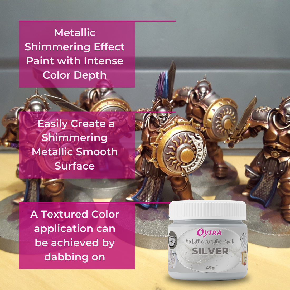 45 ml Silver Metallic Acrylic Color Paint