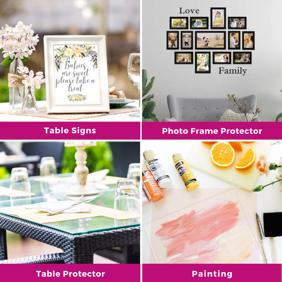 Oytra Acrylic Sheets Transparent Square Panels  (20×15 Cm)