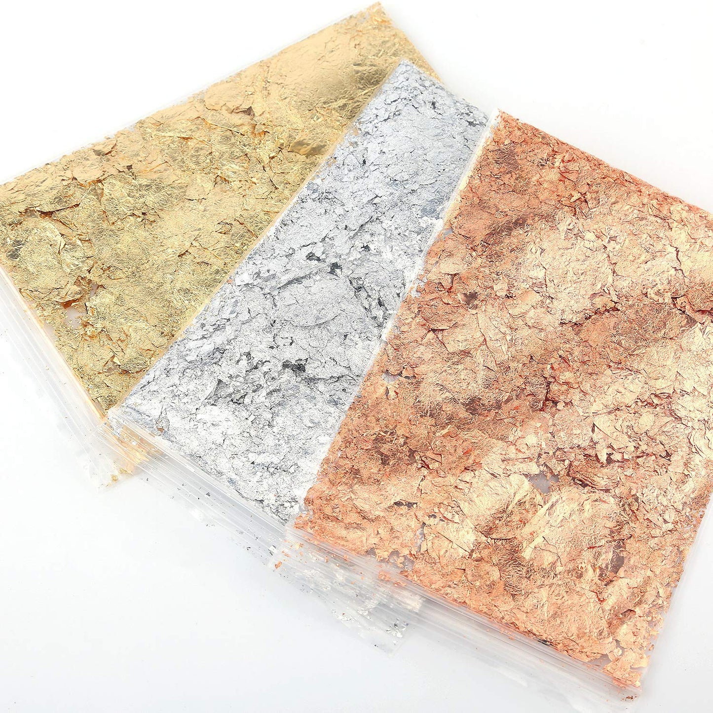 Imitation Gilding Gold Flakes for Resin & Nail Art - Gold, Silver & Rose Gold