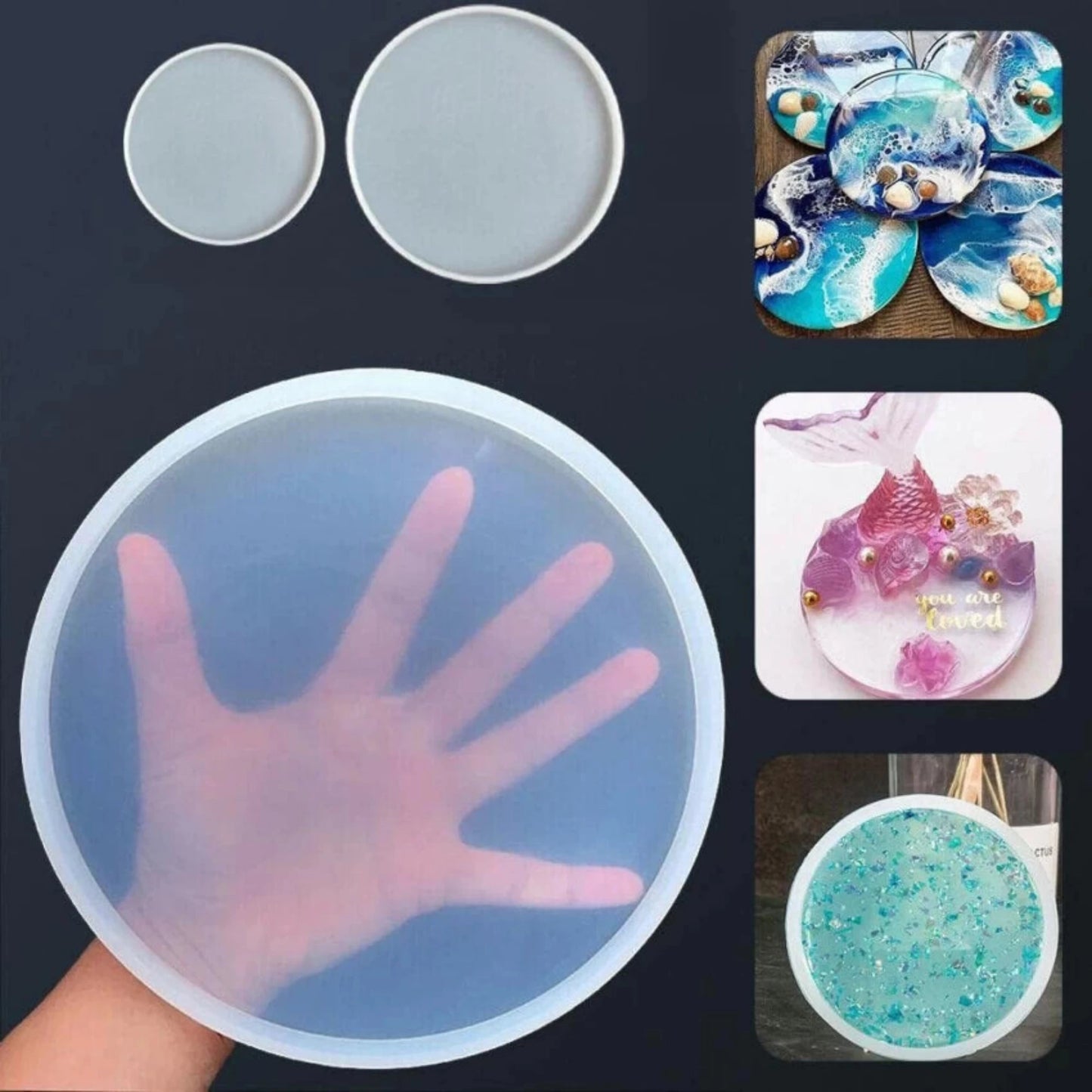 3 Inch Plain Round Resin Mould